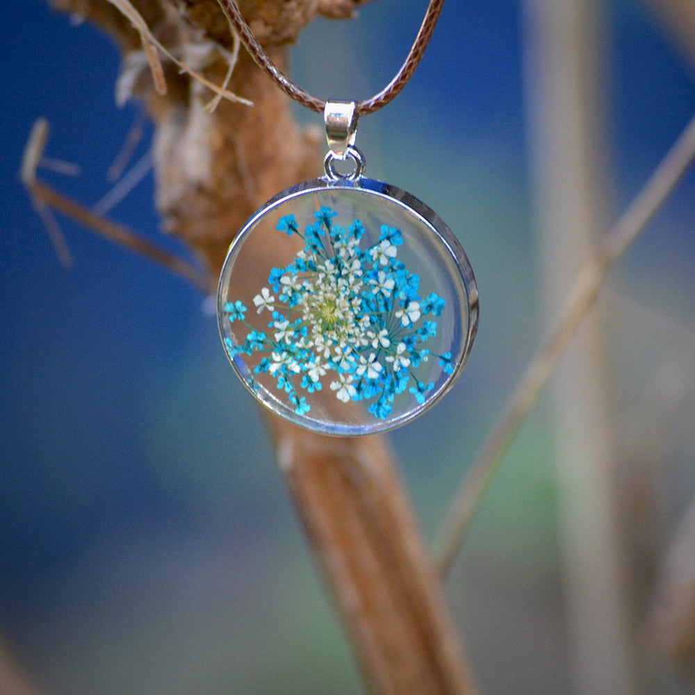 FLO's "Whispers of Bloom” Pendant - Nature’s delicate voice, captured in glass