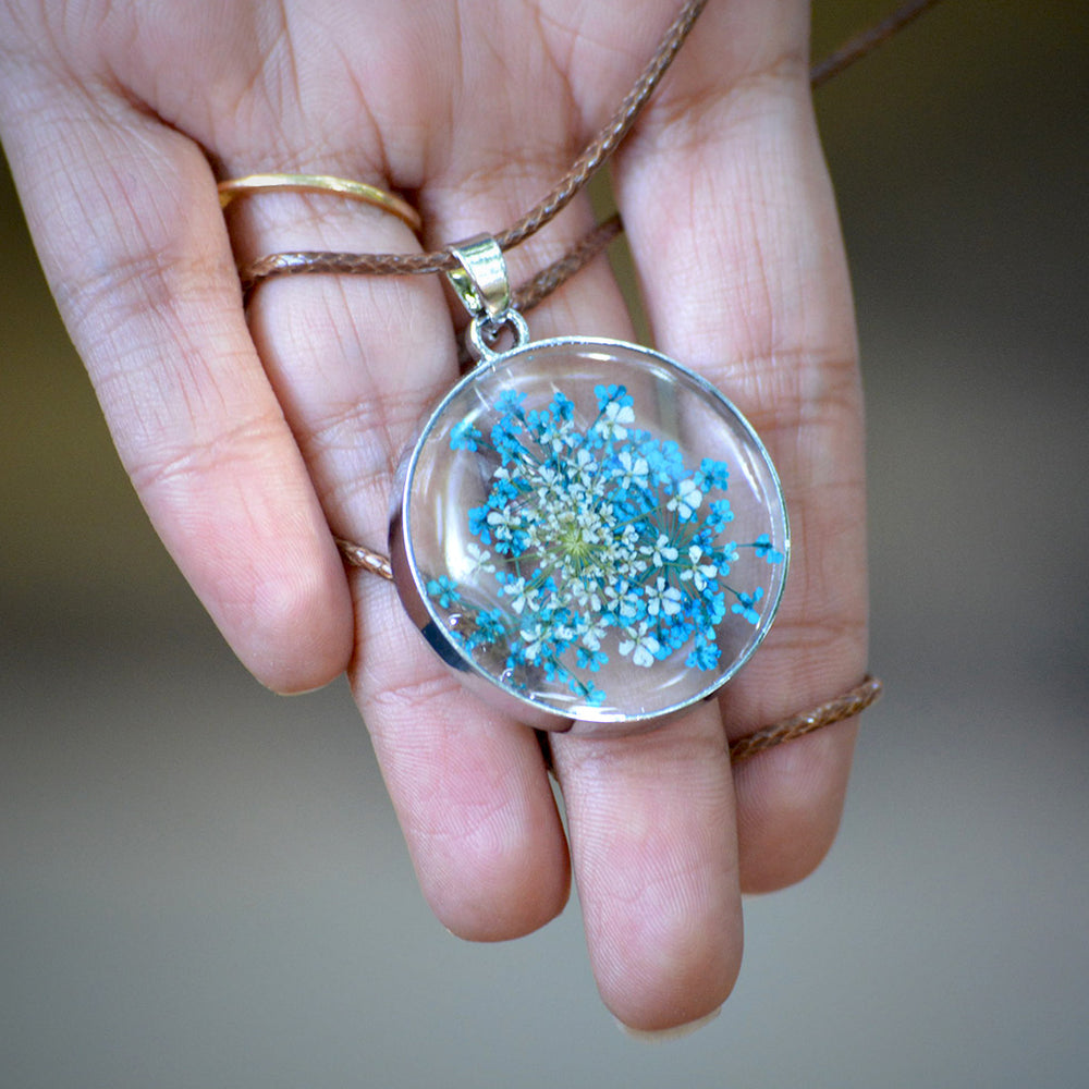 FLO's "Whispers of Bloom” Pendant - Nature’s delicate voice, captured in glass