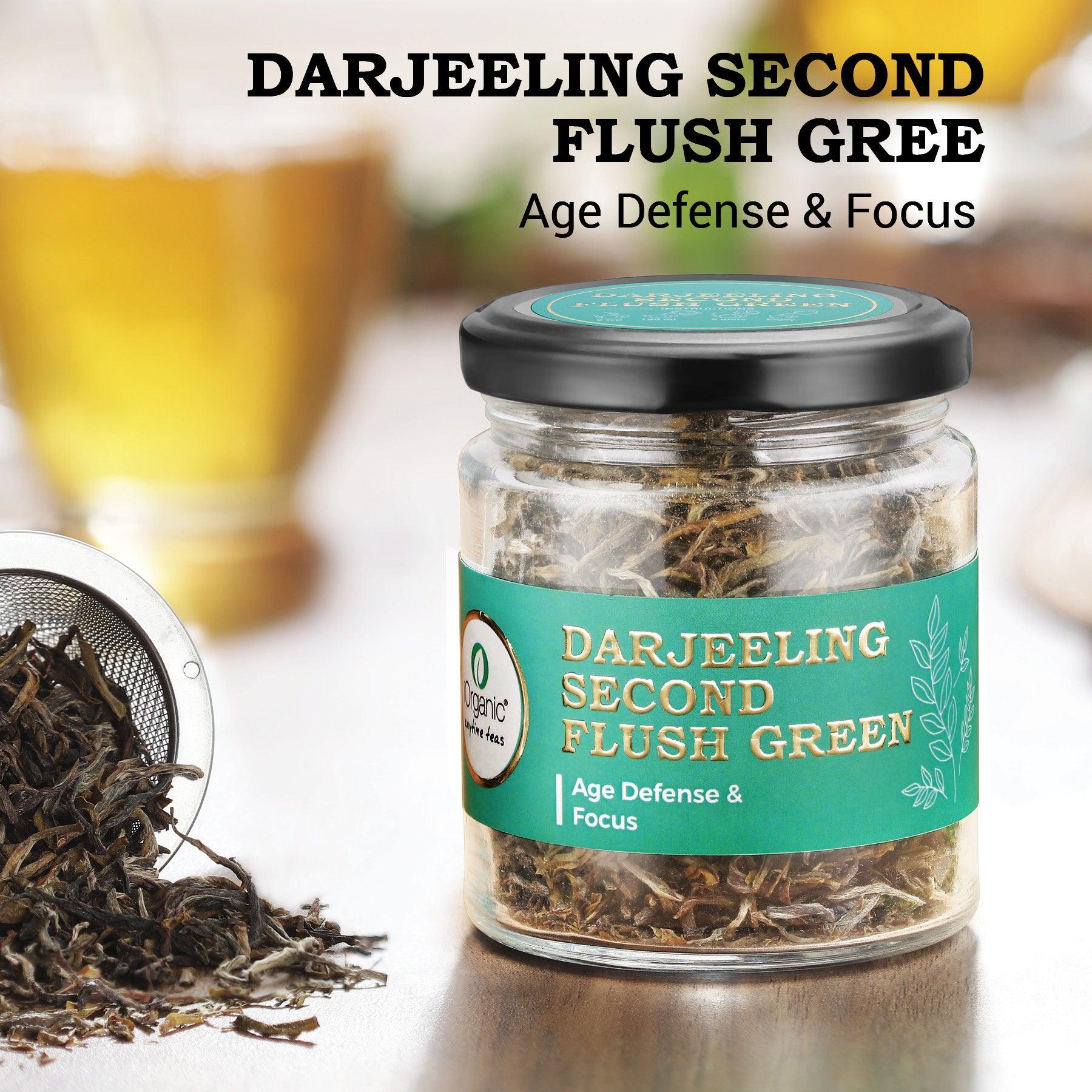 iorganic Darjeeling Second Flush Green Tea, Digestive Aid Tea, Immune Support Tea, Mood Enhancement Tea, Skin Health Tea