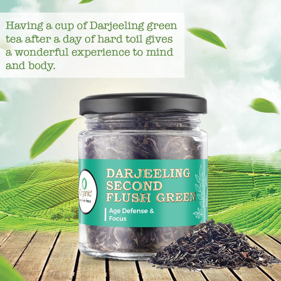 iorganic Darjeeling Second Flush Green Tea, Digestive Aid Tea, Immune Support Tea, Mood Enhancement Tea, Skin Health Tea