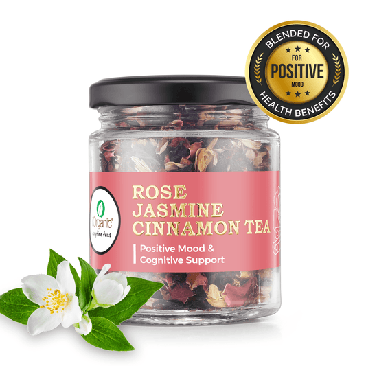 Rose Jasmine Cinnamon Tea | For Positivity | Medium Caffeine