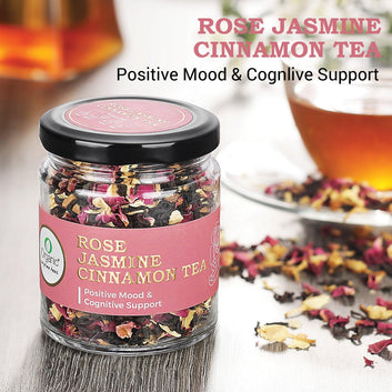 Rose Jasmine Cinnamon Tea | For Positivity | Medium Caffeine