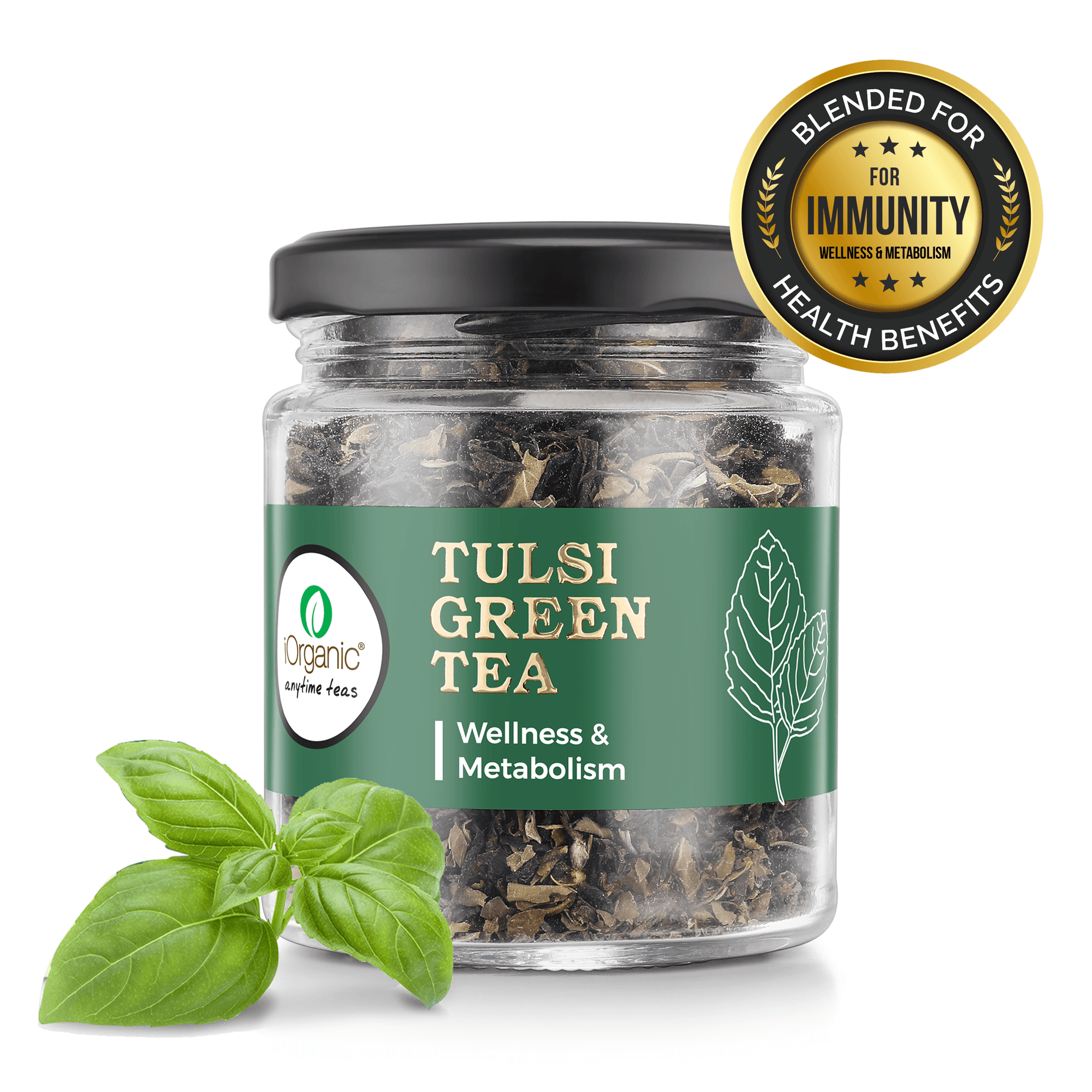 iorganic Tulsi Green Tea | Yoga Blend â€“ For Wellness & Metabolism, Stress Reduction Tea, Improved Sleep Tea, Immune Support Tea, Antioxidant Boost Tea