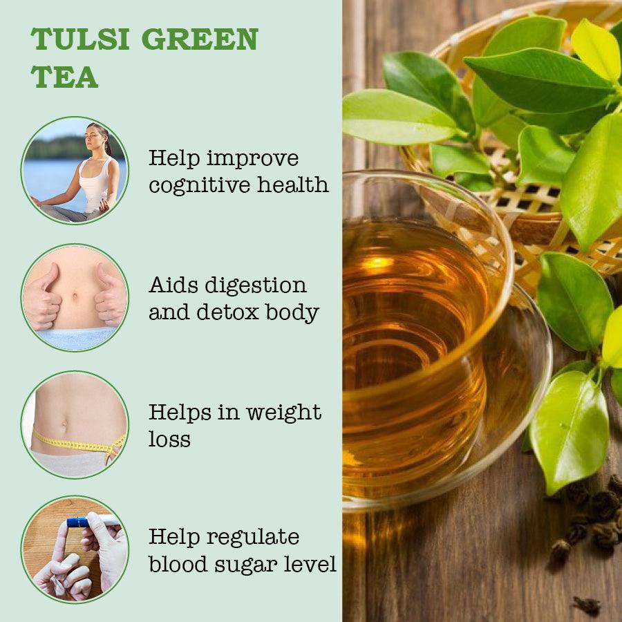 iorganic Tulsi Green Tea | Yoga Blend â€“ For Wellness & Metabolism, Stress Reduction Tea, Improved Sleep Tea, Immune Support Tea, Antioxidant Boost Tea