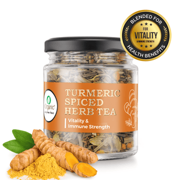 iorganic Turmeric Spiced Herbal Tea, Digestive Health Tea, Heart Health Tea, Immune Support Tea, Brain Health Tea