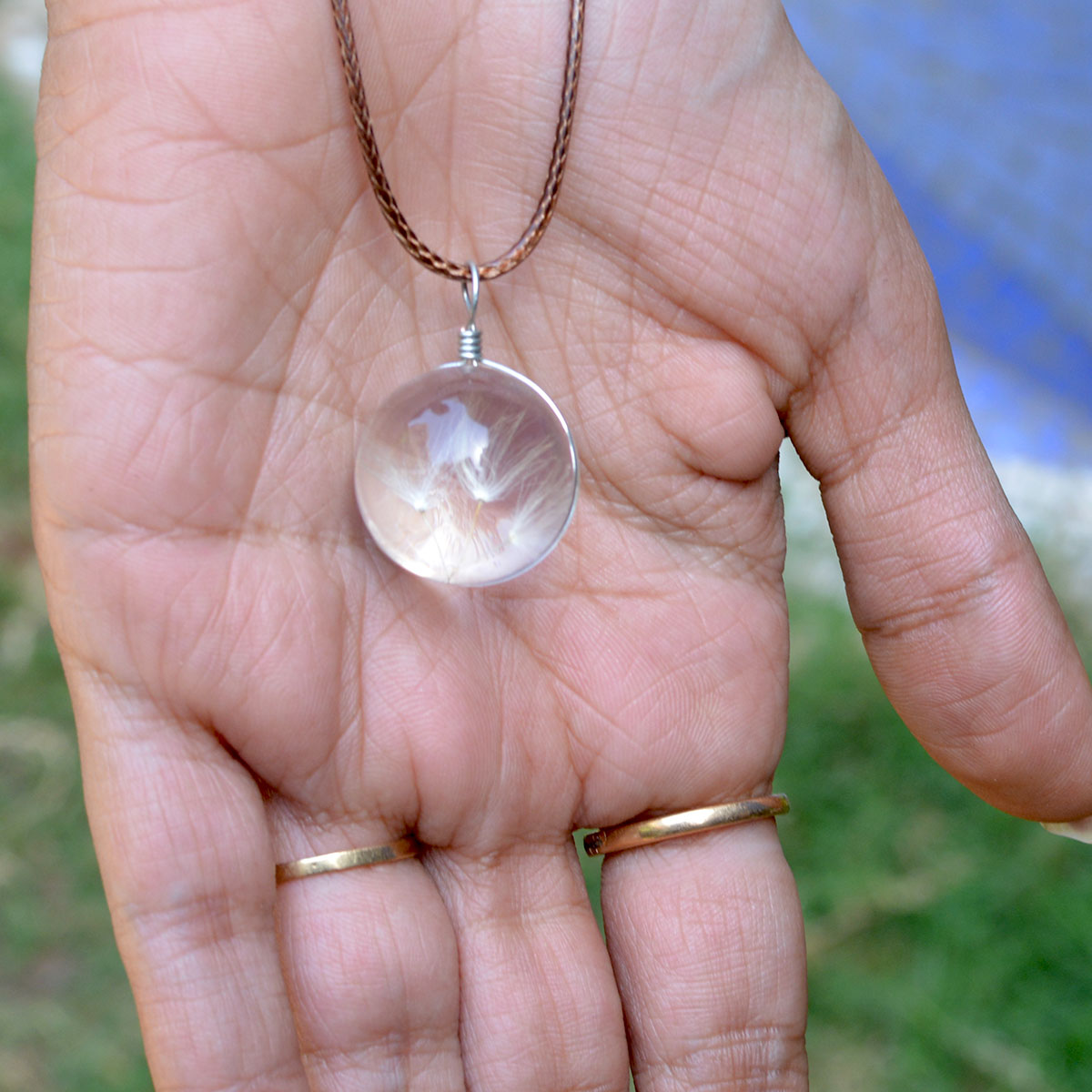 FLO's Twines of Magic Dandelion Real Seeds Necklace