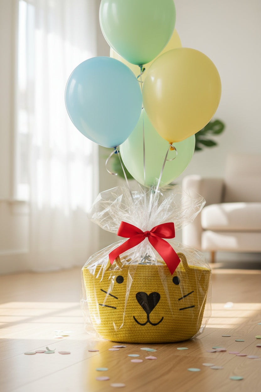 Playful Kitty Crochet Basket Set