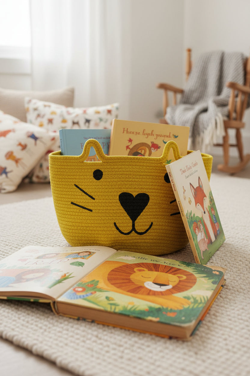 Playful Kitty Crochet Basket Set