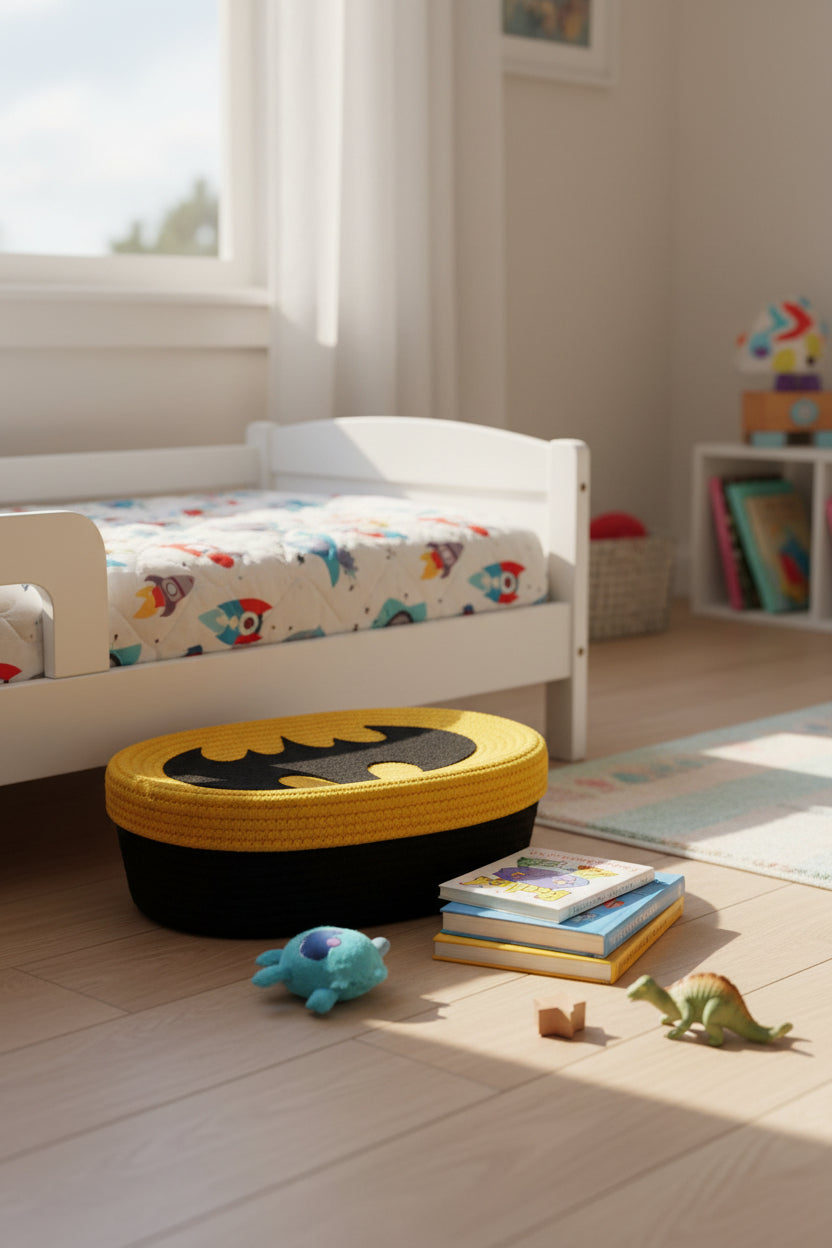 Superhero-Themed Woven Storage Box